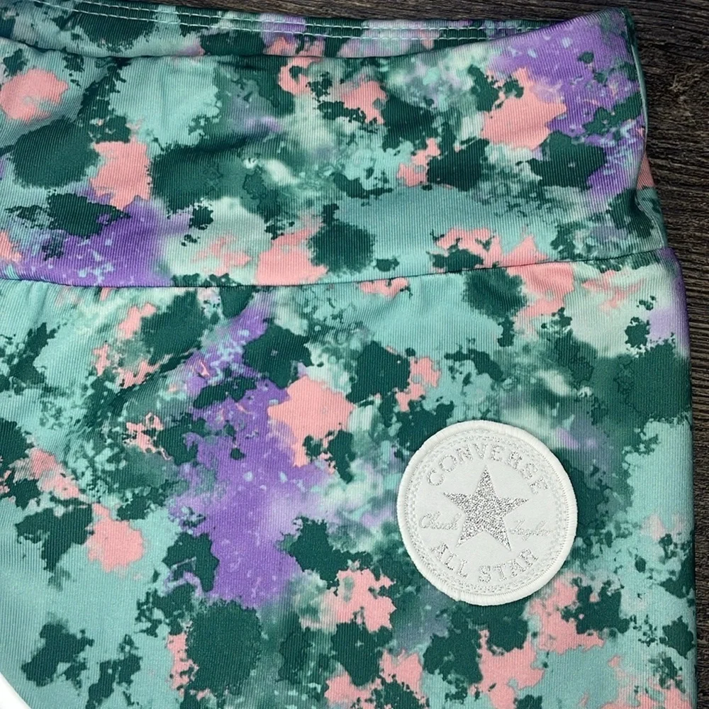 Converse Printed Paint Splatter High Rise Leggings Sz L 12/13